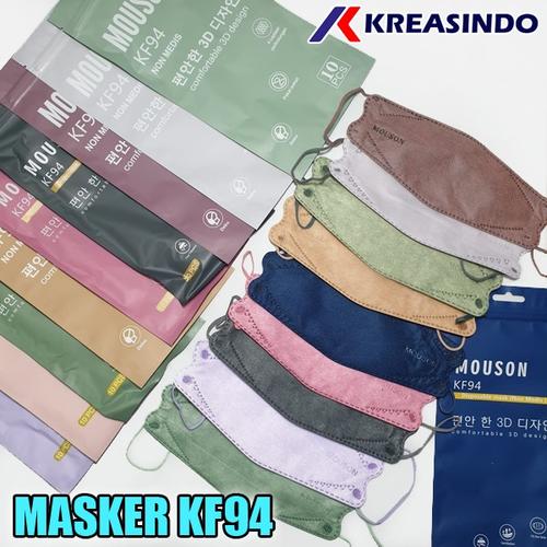 Gambar Masker KF94 Mouson / CCare Korea Face Mask 10pcs / 10 pcs - Mou White Red dari Kreasindo Online Jakarta Pusat Tokopedia