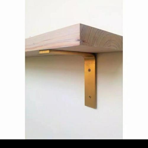 Jual plat siku besi L rak dinding kayu ambalan bracket tembok melayang ...