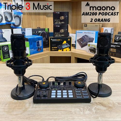 Gambar Maono AU AM200 Maonocaster paket Podcast 2 orang Lengkap with 2 Mic - BM800 std bulat dari triple3music Kota Bandung Tokopedia