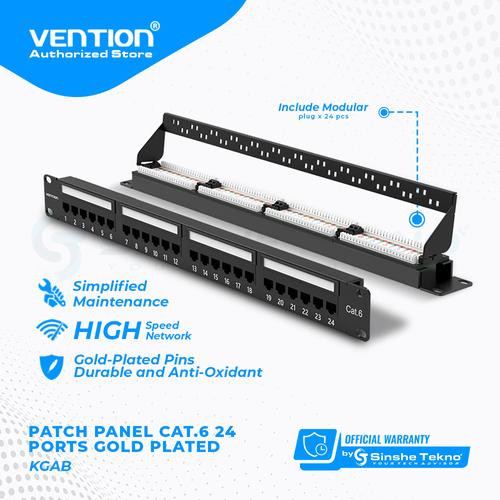 Jual Vention Network Patch Panel Gigabit Ethernet LAN RJ45 Wall ...