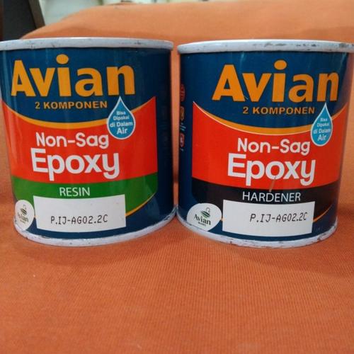 Jual AVIAN Lem EPOXY Non Sag 2 Komponen Resin + Hardener 800 Gram