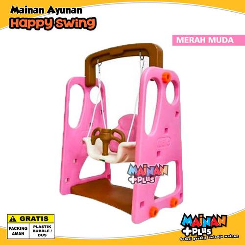 Gambar Mainan Ayunan Balita Anak Happy Swing Kokoh Stabil - Merah Muda dari MainanPlus Jakarta Barat Tokopedia