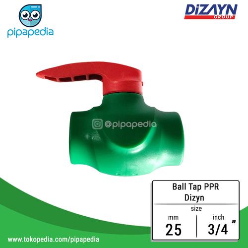 Jual Ball Tap/ Valve PPR Fitting PPR Dizayn 25mm x 3/4inch Kota