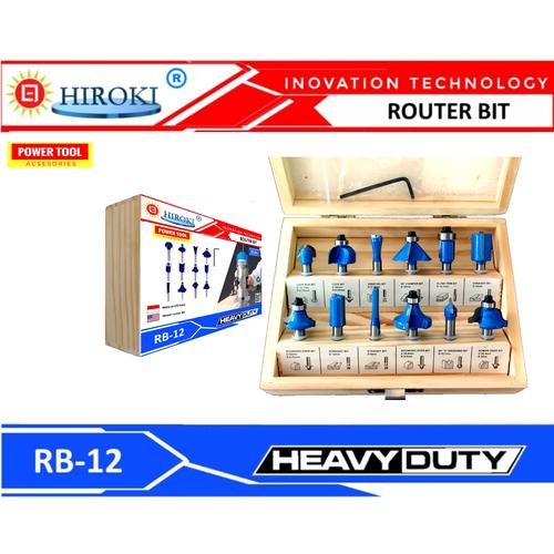 Jual Mata Profil Kayu Set 12 pcs Router Trimmer Trimer Bit Tajam Hiroki ...