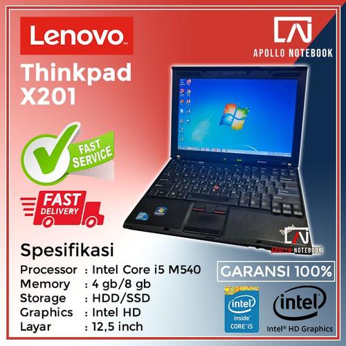 Gambar Laptop Lenovo Thinkpad X201 i3 8GB SSD - Second Bergaransi - 4 gb, HDD 320GB dari Apollo Notbook Jakarta Pusat Tokopedia