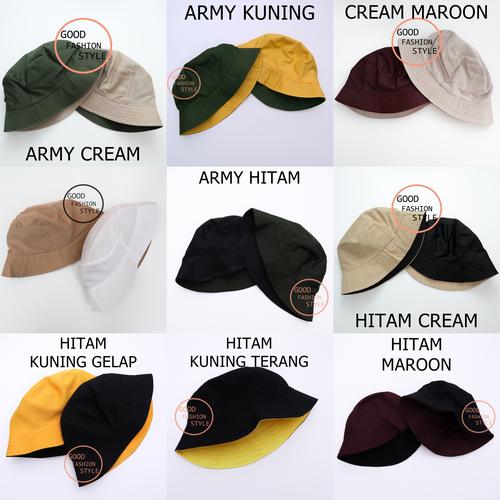 Jual Topi Bucket Hat / Bucket Hat Bolak 