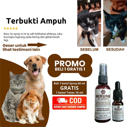 Gambar Nixunk Spray 60ml | Obat anti jamur, scabies kucing, anjing, kelinci dari Silutung Natura Kab. Bantul Tokopedia