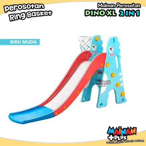 Gambar Mainan Perosotan Anak Ring Bola Basket Dino XL Kokoh Aman Stabil - Biru Muda dari MainanPlus Jakarta Barat Tokopedia