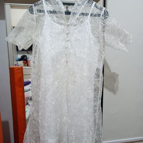 Jual dress white/putih brokat - Jakarta 