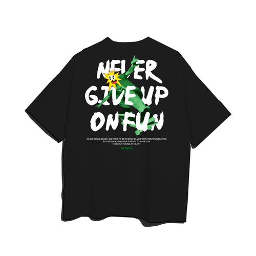 Jual Oversized Tees - Never Give Up 