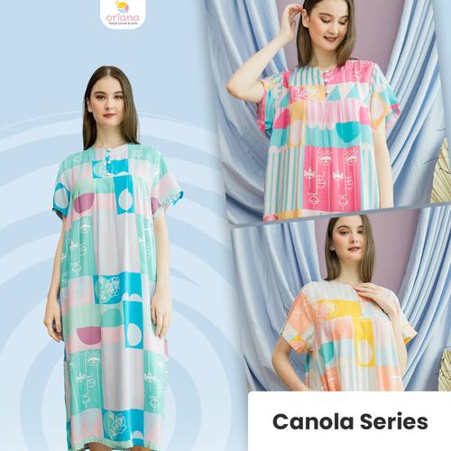 Gambar HOMEWEAR ORIANA DASTER BUSUI PENDEK CANOLA SQUARE CREAM ALLSIZE dari Oriana Homewear Jakarta Selatan Tokopedia