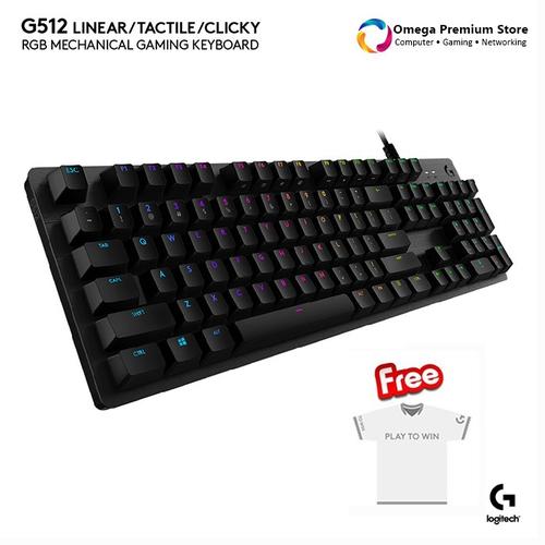 Jual Logitech G512 RGB Mechanical Gaming Keyboard - GX Brown Tactile - Kota  Medan - Omega Premium Store | Tokopedia
