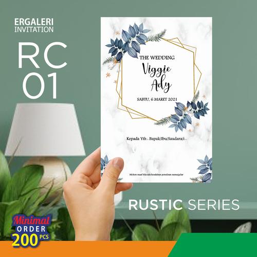 Jual undangan pernikahan new 2021 rustic biru - Kab. Tangerang ...