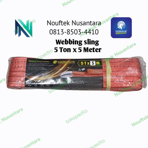 Jual webbing sling gosave 5 ton x 5 meter Jakarta Barat Nouftek