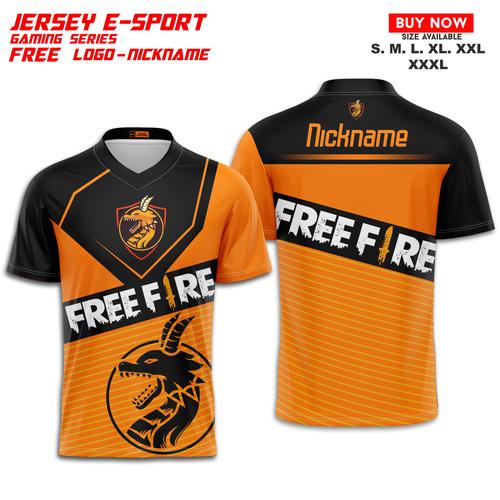 Jual JERSEY FREE FIRE FF DRAGON CUSTOM FREE NICKNAME DAN LOGO Kab