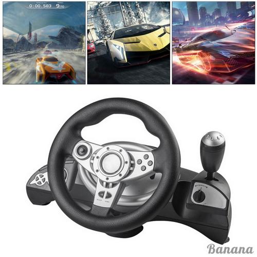 Jual USB Car Racing Game Steering Wheel with Pedal Kit for / PS3 / PC ...