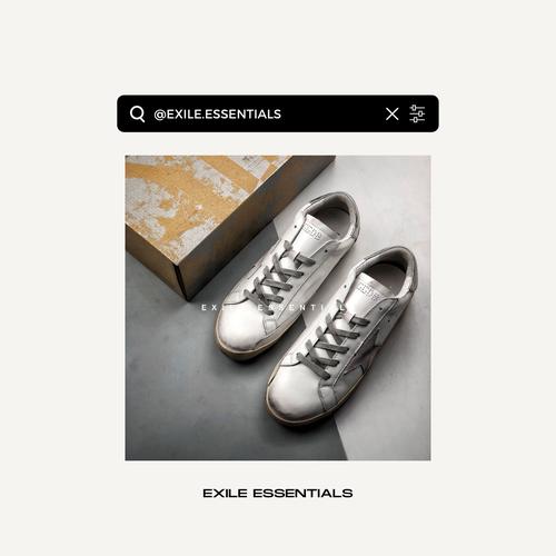 Jual Golden Goose Deluxe Brand (GGDB) Superstar Low White Silver Grey Star  - Jakarta Barat - EXILE ESSENTIALS | Tokopedia