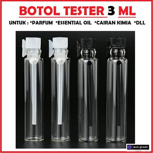 Jual Botol Tester 3 ml fanbo sampel Parfum kaca bening lidi Perfume ...