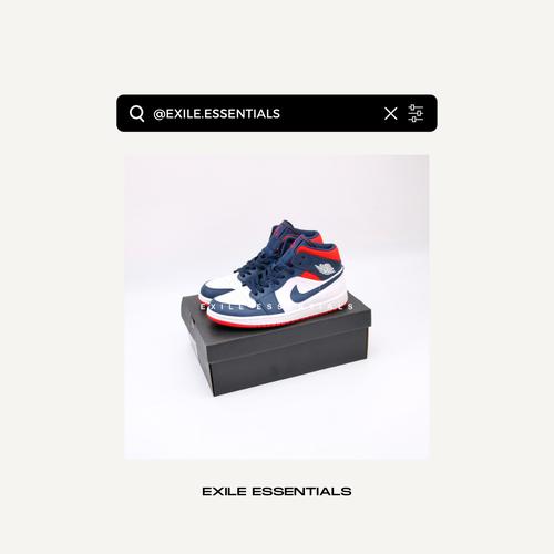 Jual Nike Air Jordan 1 Mid Olympic USA 