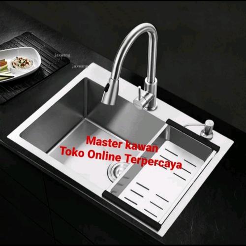 Gambar Kitchen Sink Kotak Minimalis 60 Cm /Bak Cuci Piring Model Bolzano 6045 dari Master kawan Jakarta Pusat Tokopedia