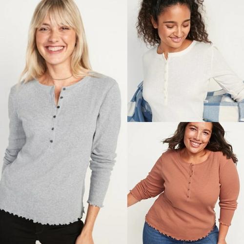 Jual Oldnavy longsleeve rib knit henley 