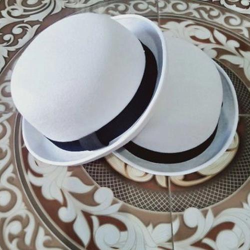 Jual BARU Topi caplin Bowler hat import original hard laken PRES