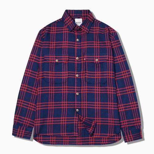 Promo HIGHTY Navy-Red Plaid Flannel 