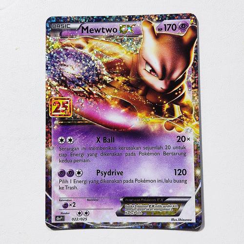 Jual Mewtwo EX 022/025 S8a - Pokemon 25th Anniversary Promo Card ...
