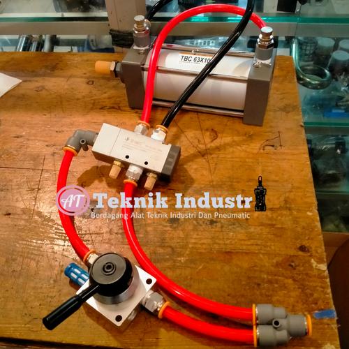 Jual Pneumatic set air cylinder press 63x100(Hand valve) Jakarta