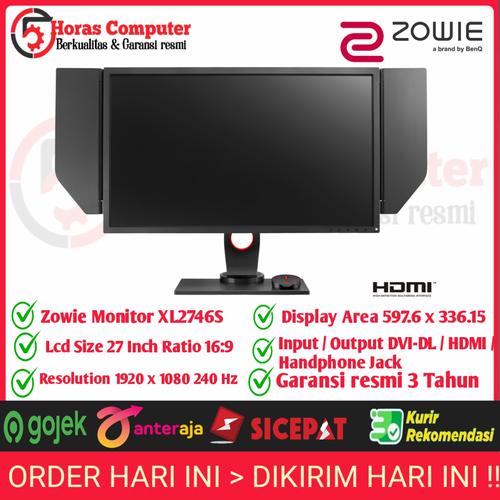 Jual Monitor Zowie BenQ E-Sport Gaming LED Xl 2746S 27 Inch HDMI 240 Hz New  - Jakarta Pusat - HORAS COMPUTER | Tokopedia