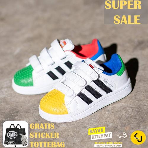 ADIDAS SUPERSTAR KIDS VELCRO LEGO 
