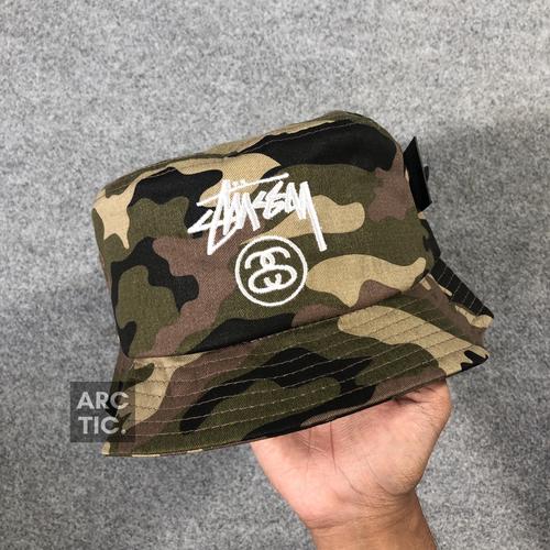 STUSSY STOCK LOCK BUCKET HAT | CAMO - S 