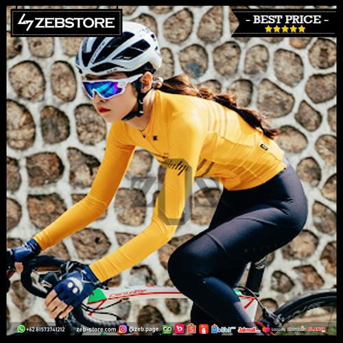 Gambar Baju Jersey MYSENLAN Lengan Panjang Women Horizon Yellow Sepeda Bike - XS dari Zeb Hobbies Store Kota Bandung Tokopedia