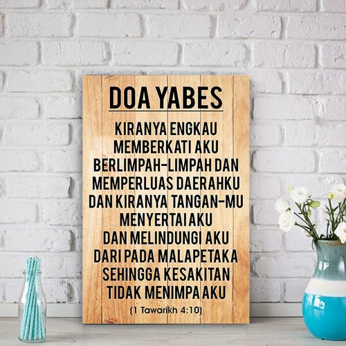 Jual hiasan dinding rohani kristen / katolik wall decor doa yabes ...