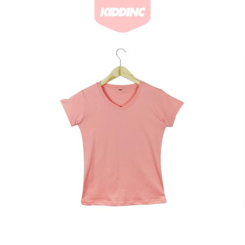 Jual Kaos Polos Dewasa Wanita V-Neck 