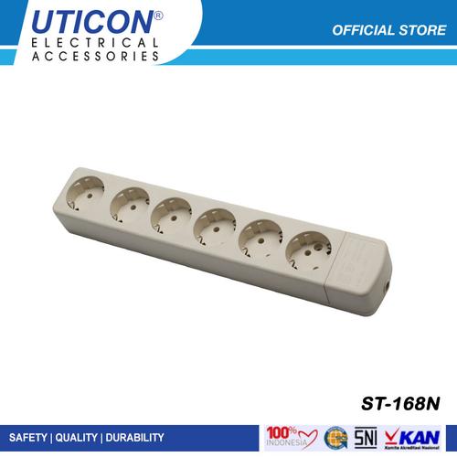 Gambar Uticon ST-168N Stop Kontak Arde 6 Lubang ( + Panel) dari UTICON Tokopedia