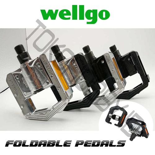 Wellgo F265 Pedal Lipat Sepeda Seli MTB Roadbike Folding Bike Minivelo  Hitam Silver di Tokopedia