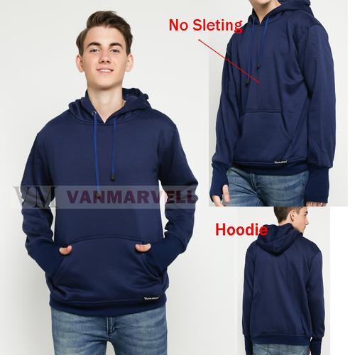 Gambar VM Jaket Zipper Polos Hoodie Full Sleting Abu tua - NavyBlue, M dari VM VanMarvell Jakarta Utara Tokopedia