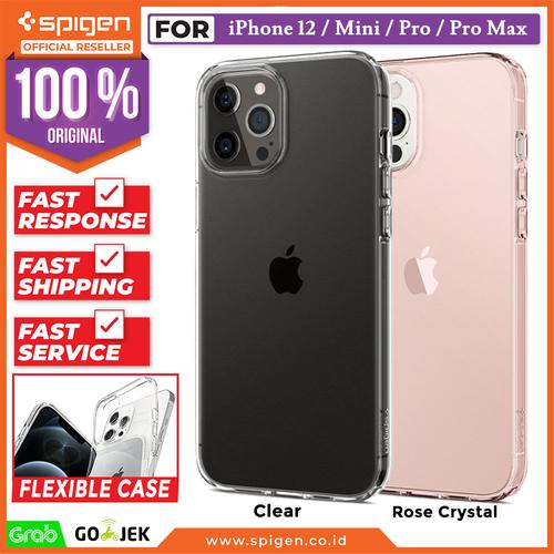 Gambar Case iPhone 12 Pro Max 12 Mini Spigen Crystal Flex Clear Casing - 12/12 Pro, Rose Crystal dari Spigen Official Jakarta Barat Tokopedia