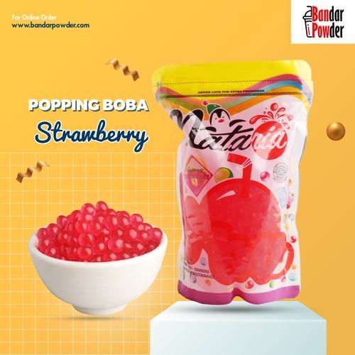 Jual Popping Boba Strawberry 500gr Distributor Topping Minuman Bubble