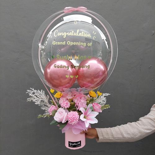 Gambar Bouquet Balon/Buket Balon FULL BUNGA Box Medium - tjeplis.id - Custom Warna dari tjeplis id Jakarta Timur Tokopedia
