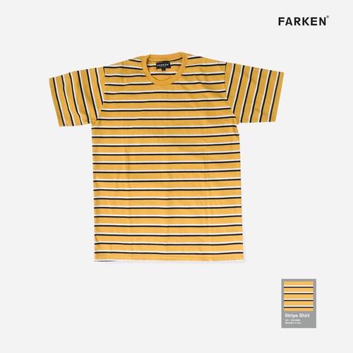 Jual FARKEN - Stripe Shirt Mustard 2 