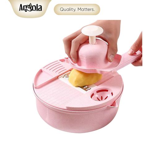 Gambar Angola Alat Potong Kentang Sayur E01 Pengiris ParutanvChopper Kitchen - Merah Muda dari Angola Official Store Kab. Tangerang Tokopedia