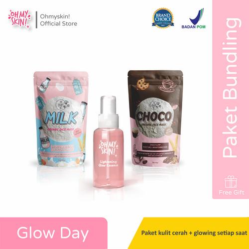 Gambar OhMySkin! GlowDayPaket (Mask65gr Milk,Choco dan LighteningGlowEssence) dari Ohmyskinid undefined Tokopedia