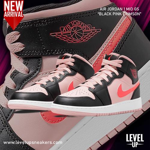 Jual Nike Air Jordan 1 Mid Black Pink Crimson GS 100% Authentic - 37.5 -  Jakarta Utara - Level Up Sneakers | Tokopedia