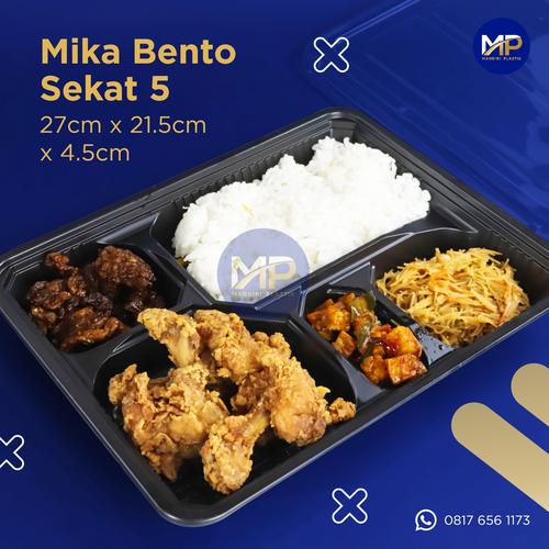 Jual Mika Bento Sekat 5 besar / kotak makan sekat / lunch box Jakarta