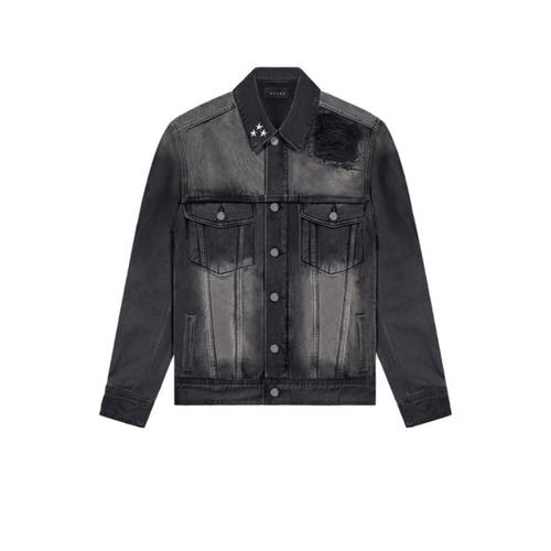 RUCAS Jade Black Biker Denim Jacket - M 
