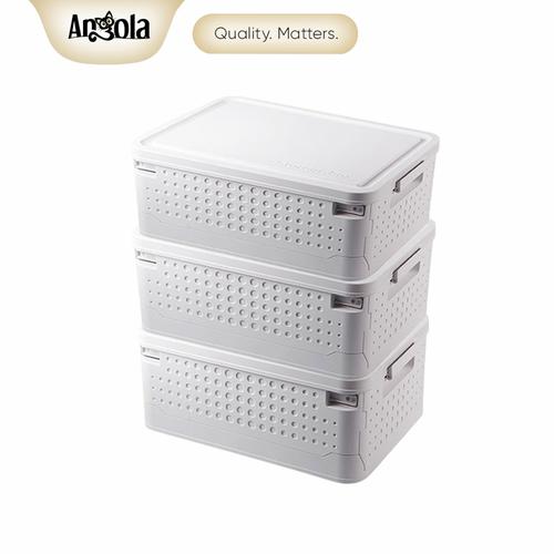 Gambar Storage Box Lipat C33 Folding Container Tempat Baju/Mainan Penyimpanan - Putih dari Angola Official Store Kab. Tangerang Tokopedia