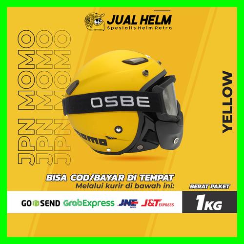 Jual Helm JPN MOMO Kuning Google Mask 