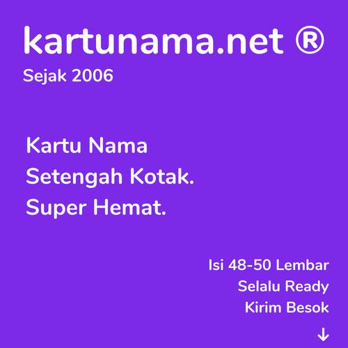 Gambar Kartu Nama Super Hemat (Isi 1/2 Dari Kartu Nama Biasa) - Ekonomis, Sudut Lancip dari Kartu Nama Indonesia Jakarta Selatan Tokopedia